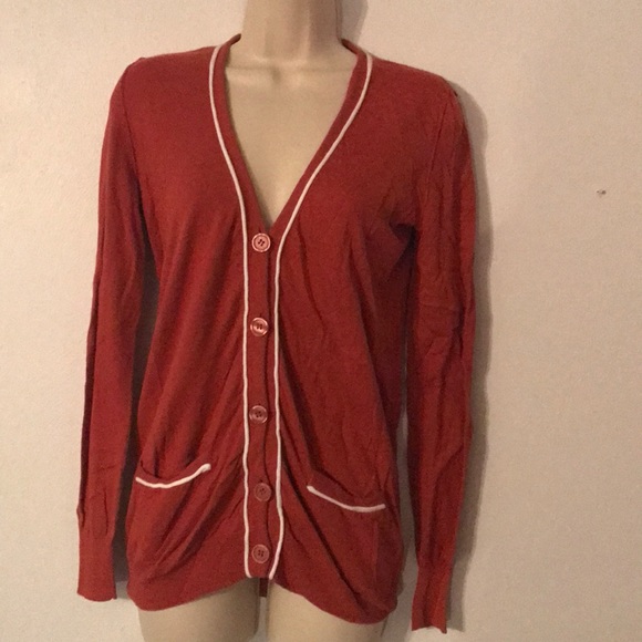 J.Crew orange cardigan 🍂 - Picture 1 of 3