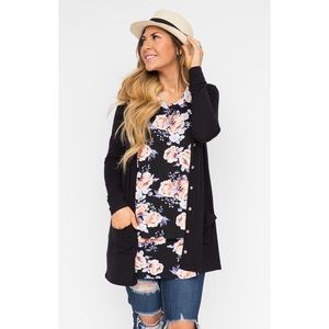 Agnes and Dora Favorite Cardigan Black L NEW