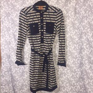 TORY BURCH BUTTON UP LONG SLEEVE DRESS