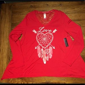 ❤️"Love" heart dream catcher flowy shirt