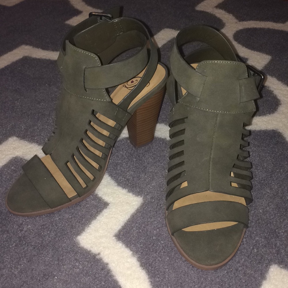 Olive green heels