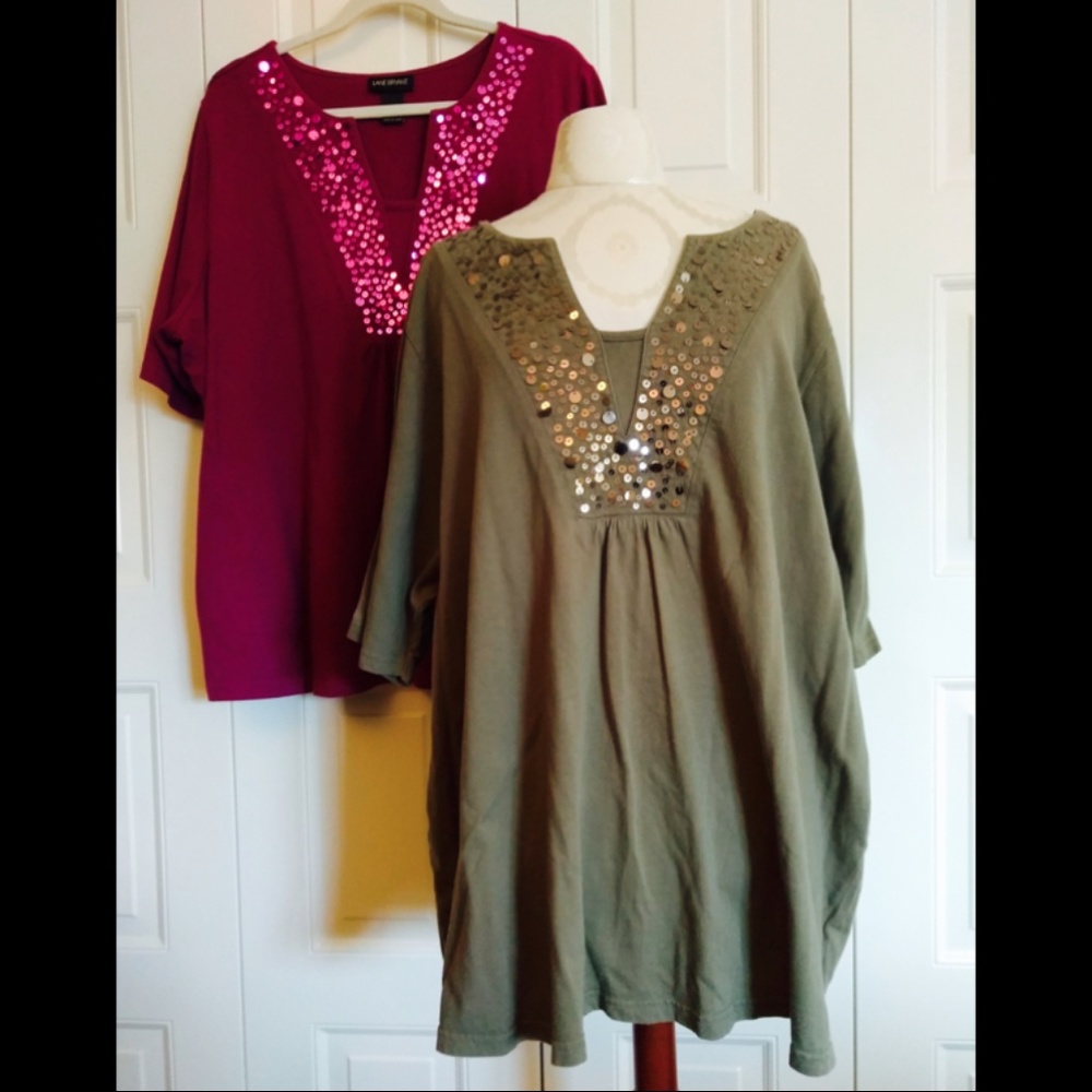 SOLD! Plus Size sequin tops BUY 1/BUY 2