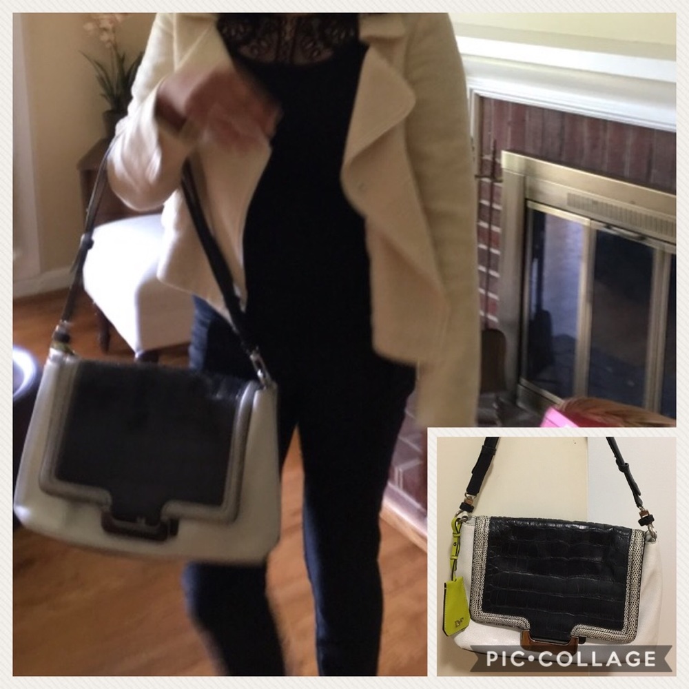 Diane von Furstenberg Harper Connect, b/w croc