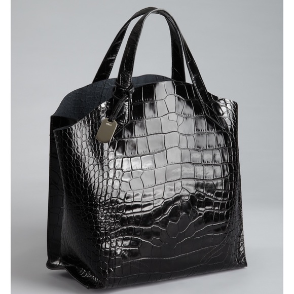Furla Handbags - Furla Croc Embossed Jucca Shopper Tote