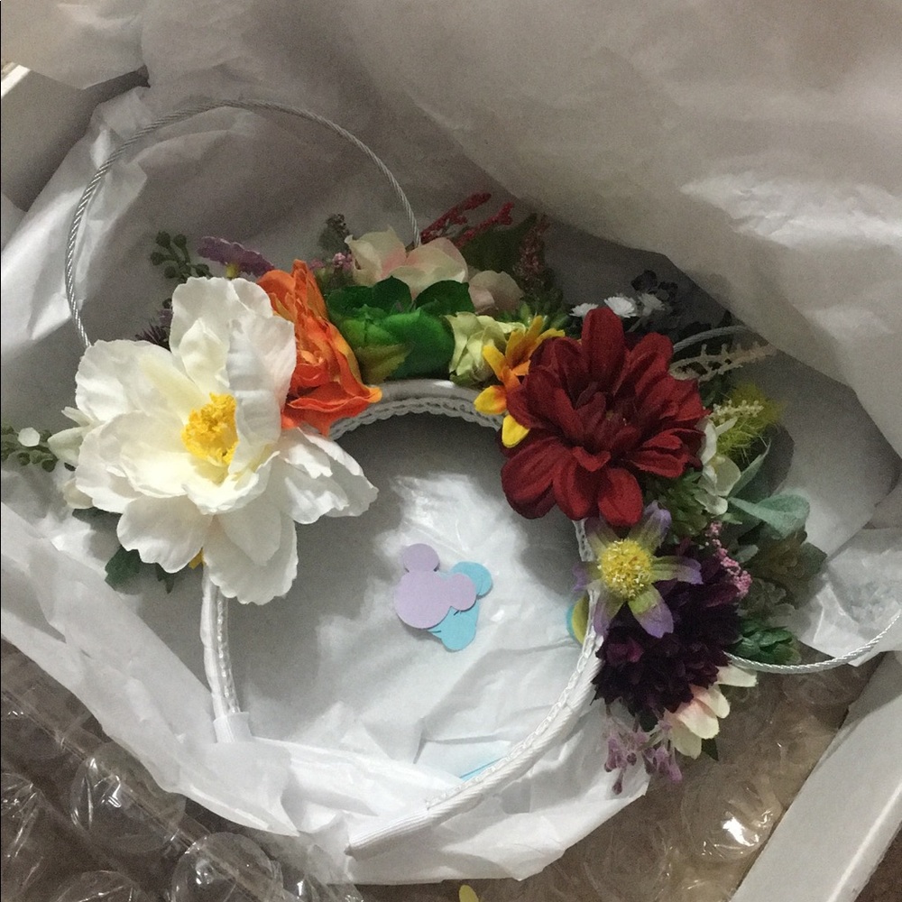 Custom floral Mickey ears