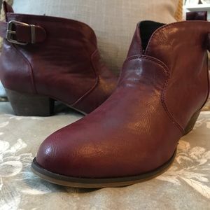 🆕Wine Soft Leather Booties