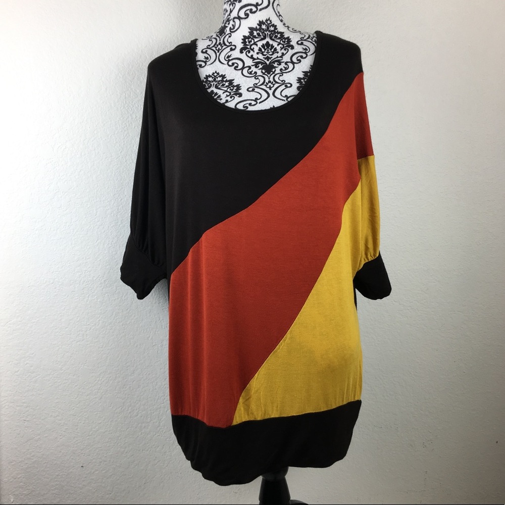 Color Block Plus Top