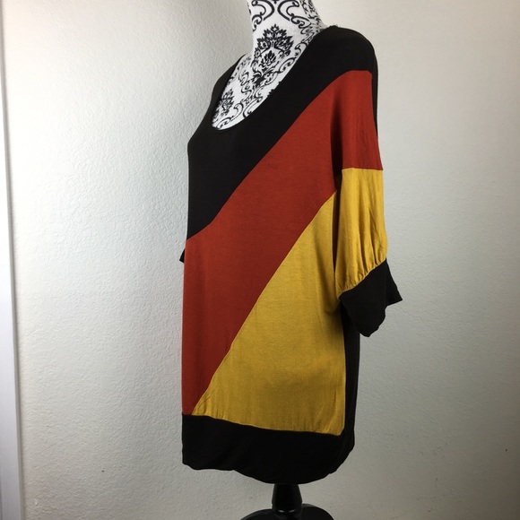 Color Block Plus Top - Picture 2 of 2