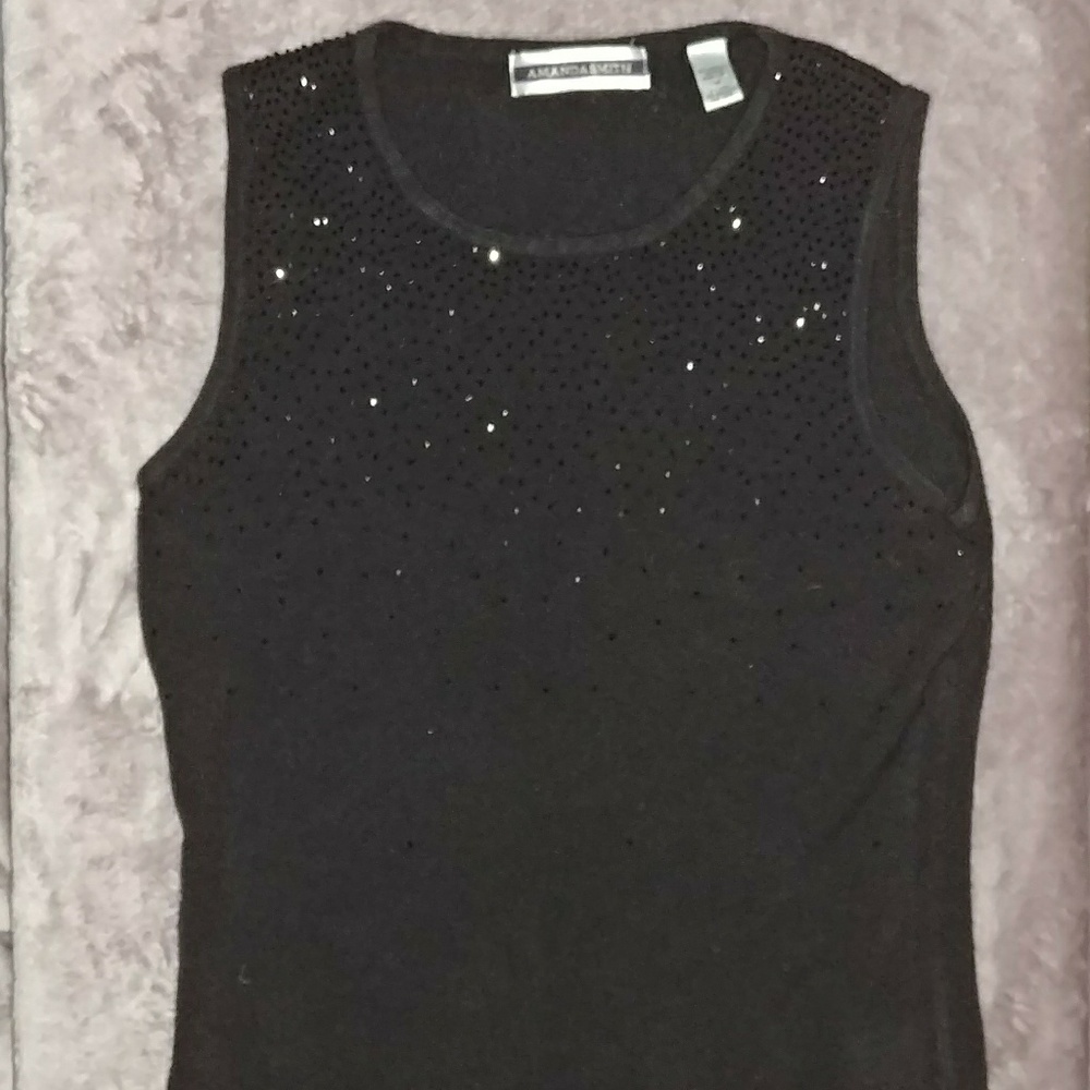 ⭐Free w/ Purchase*! Black Beaded Tank