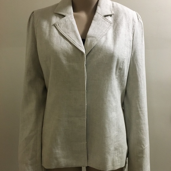 🆕 Herringbone Jacket Linen Cotton Blend - Picture 4 of 5