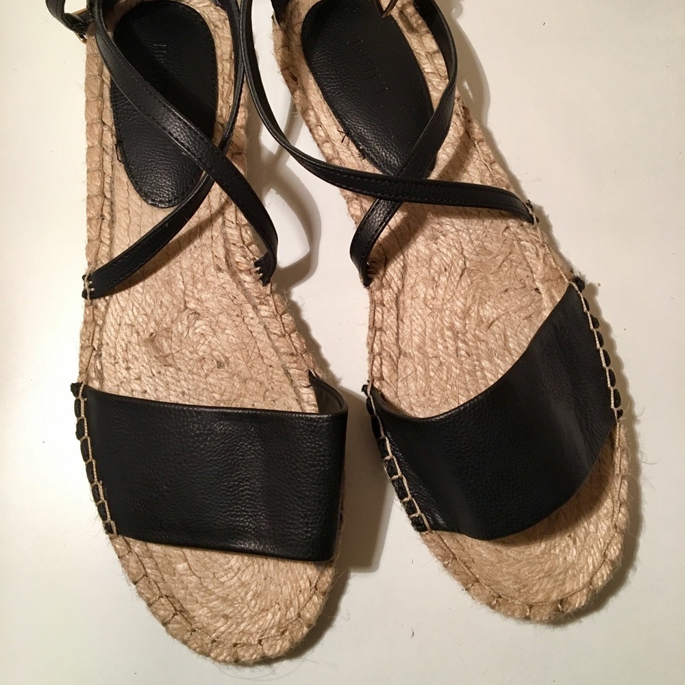 Black espadrilles flats