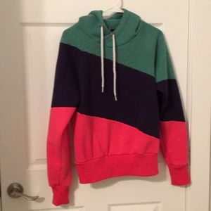 Urban multicolored pullover sweater hoodie S