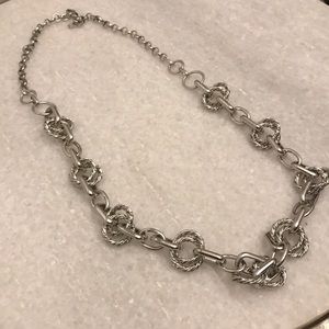 Chunky silver chain necklace
