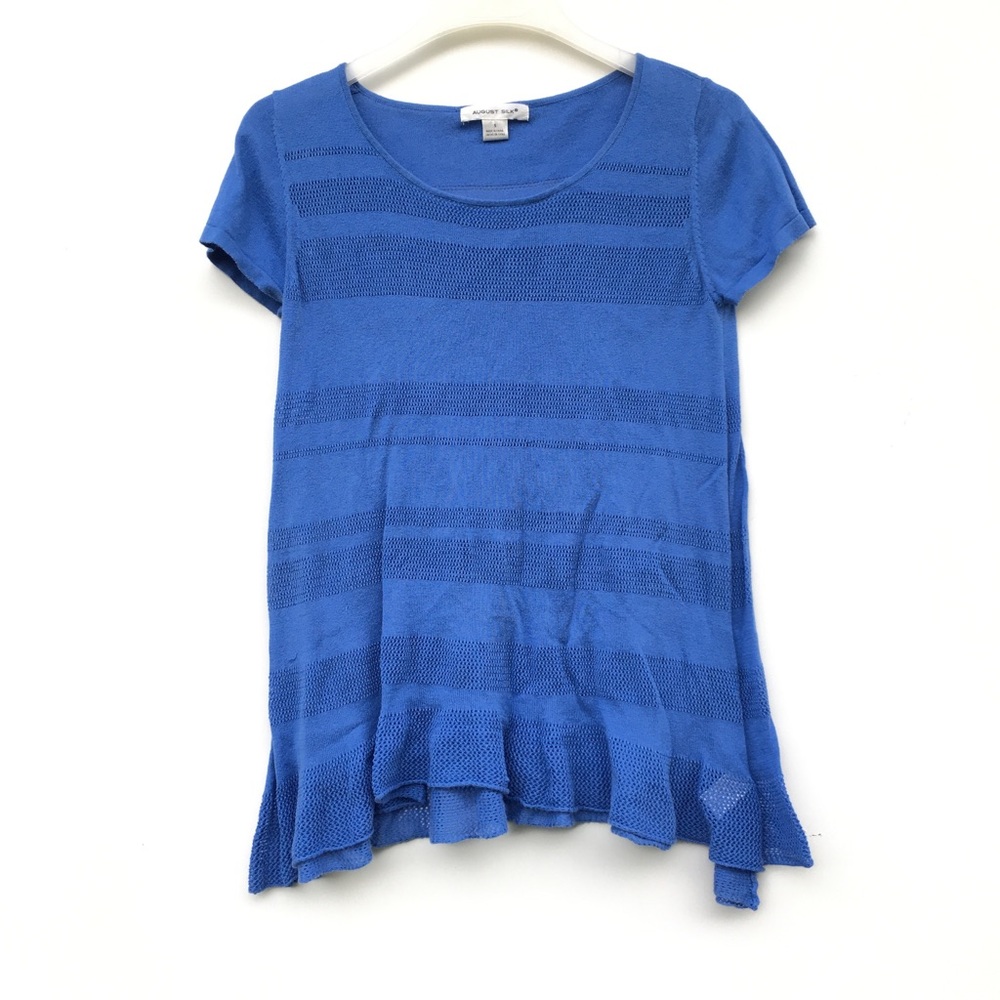 Asymmetric Blue Tunic Top