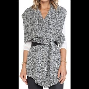 BLANKNYC sweater vest with faux leather belt tie