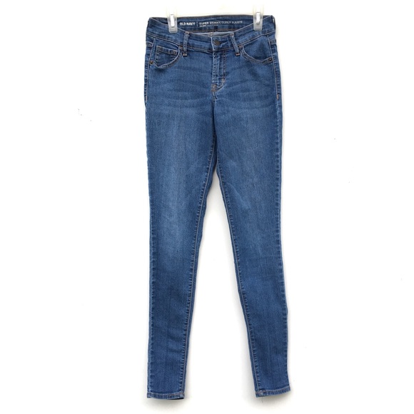 Old Navy Denim - Old Navy Medium Wash Mid Rise Super Skinny Jeans
