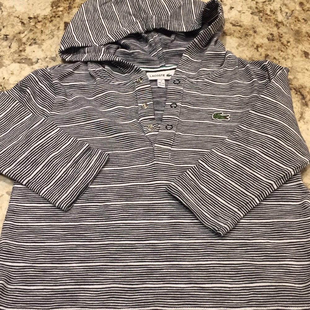 Lacoste hooded jersey sweatshirt