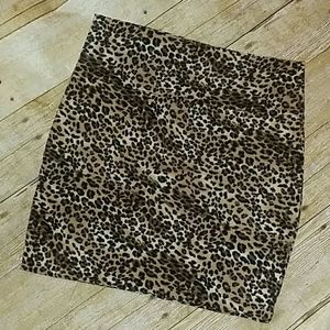 Heart Hips leopard print elastic pencil skirt