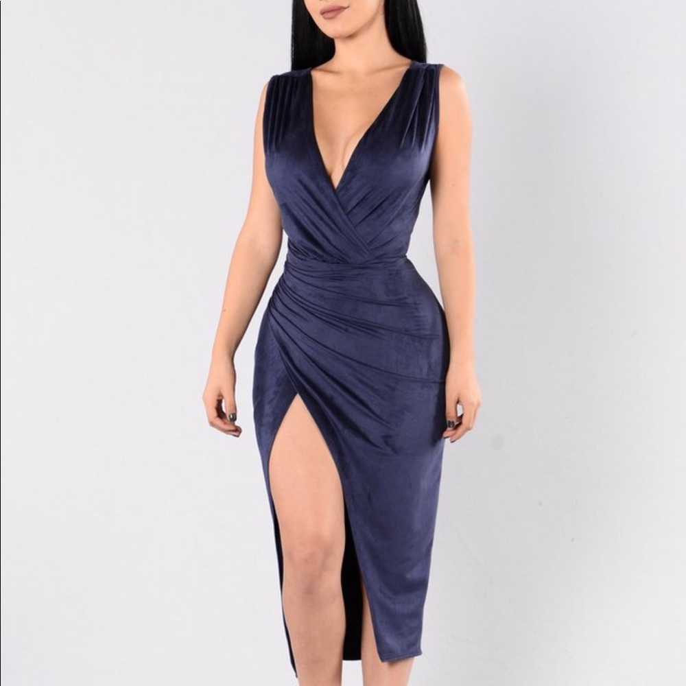 Navy Blue Fashion Nova Dress
