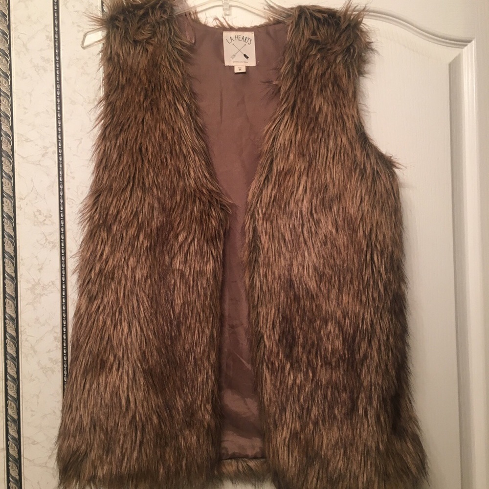 Faux fur vest