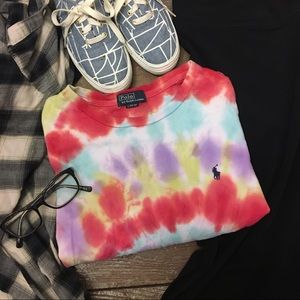 TieDye Polo by Ralph Lauren Long Sleeve Tee