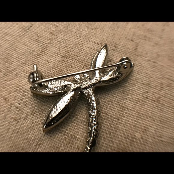 Dragonfly Rhinestone Brooch. - Picture 2 of 3