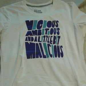Nike logo tee white purple blue large euc