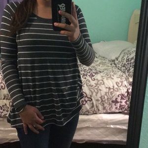 Long sleeved striped shirt