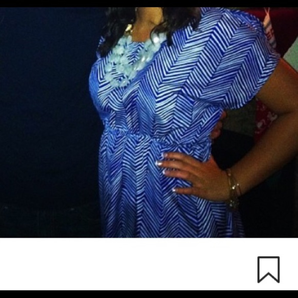 Super cute blue and white top from Francesca's!
