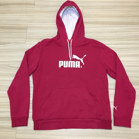 Puma Sweaters - PUMA Size Med. NEW Pink White Logo Sweatshirt