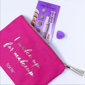 Tarte pink makeup bag