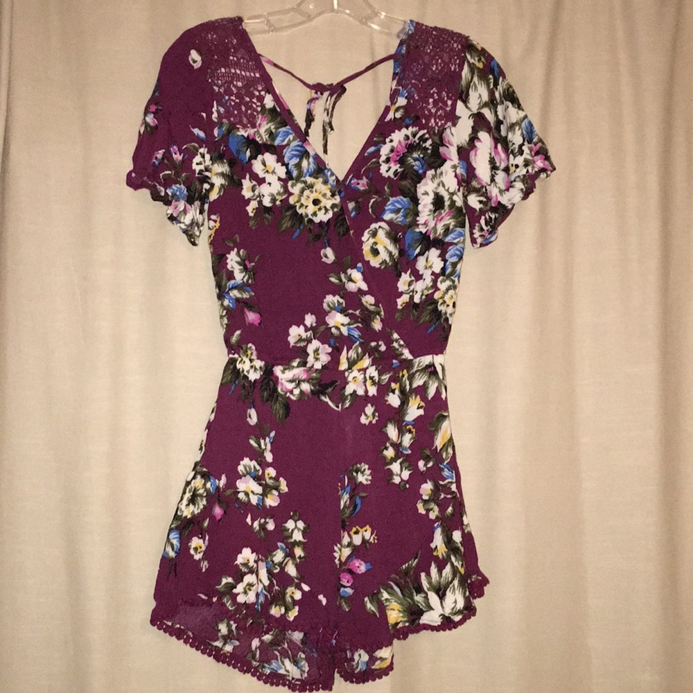 Target purple floral romper
