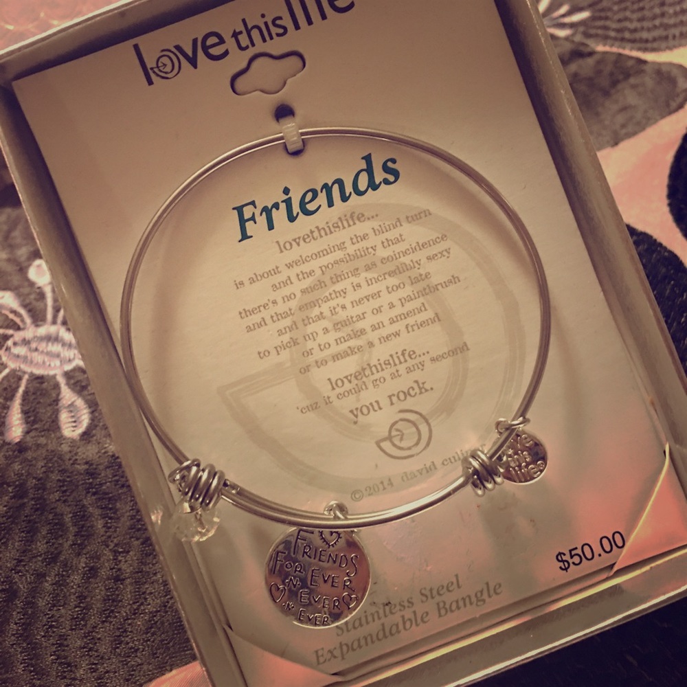 Love This Life, Friends bracelet, stainless steel