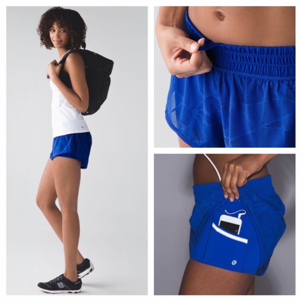 Lululemon city sky run short harbor blue