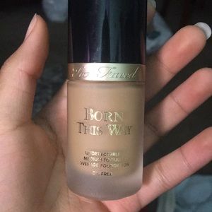 Too faced born this way foundation on warm beige