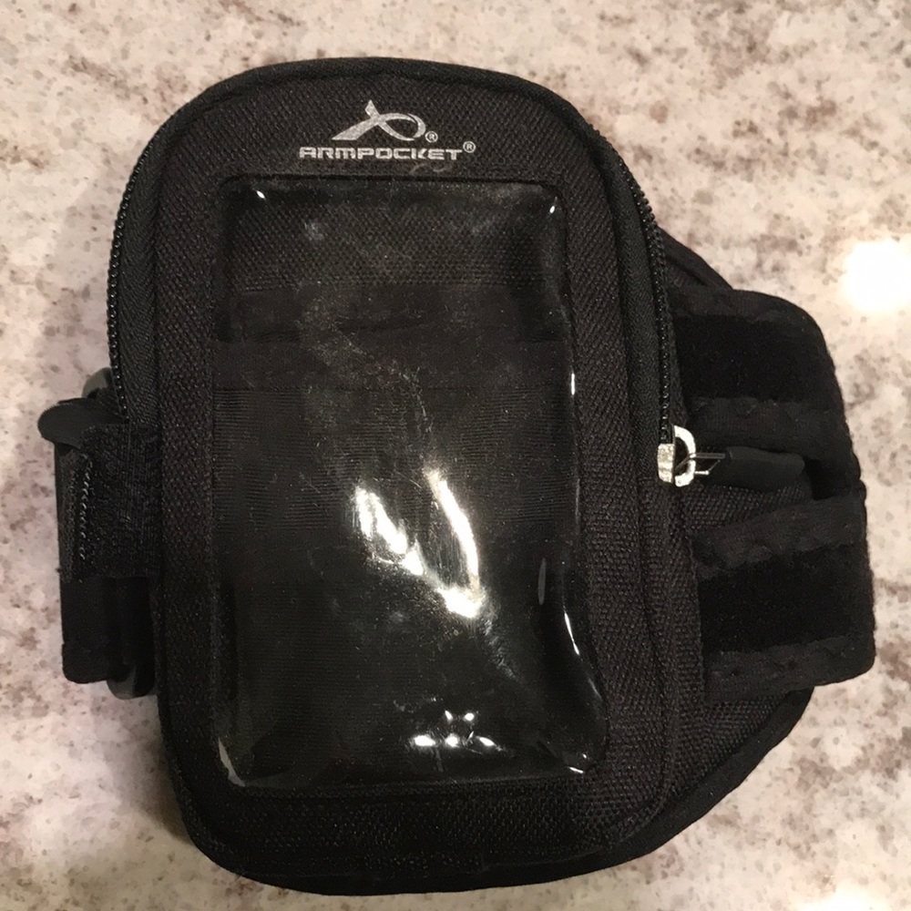 Phone holder for arm