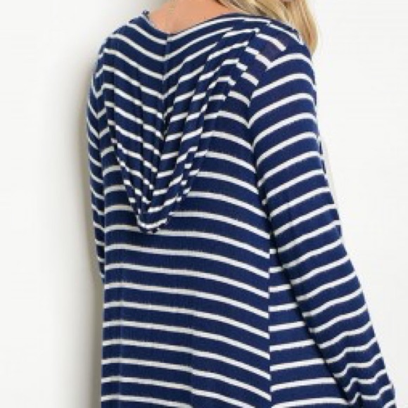 🌿LAST ONE🌿Navy Striped Cardigan Pocket Duster - Picture 4 of 4