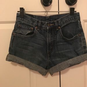 Levi's High Waisted Jean Shorts