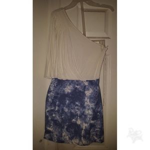 butterfly one sleeve dress