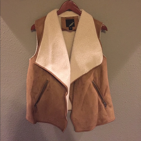 Jackets & Blazers - Faux suede and fur vest