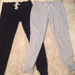 Heather gray and black set of sweats