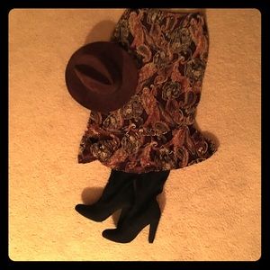 Boho Velvet Skirt