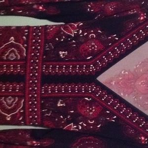 Vintage long pink and black top