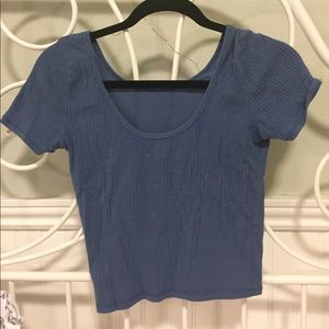 Blue cropped top