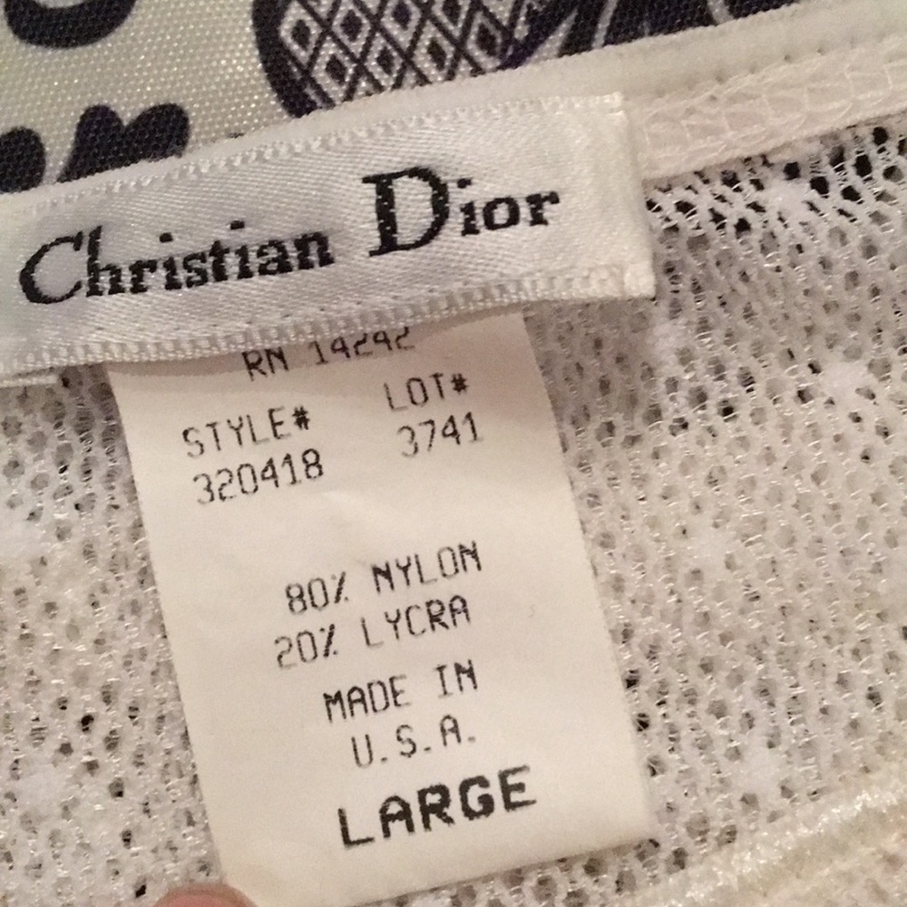 ✨*read info*Vintage 80s Christian Dior mesh tee L - Picture 7 of 8