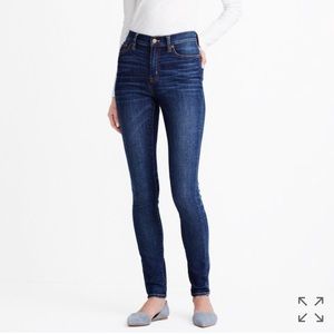 J.Crew high-rise skinny jeans.