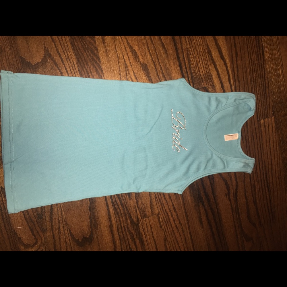 American apparel blue bride tank top