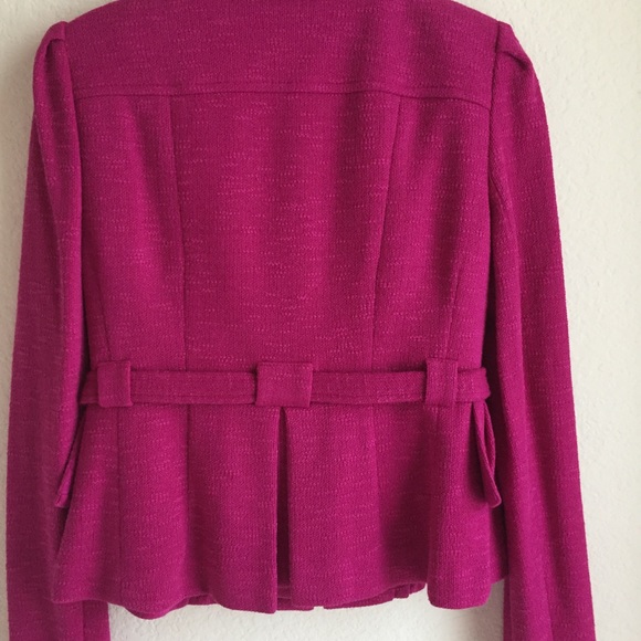 Nanette Lepore Magenta Belted Jacket - Picture 5 of 6