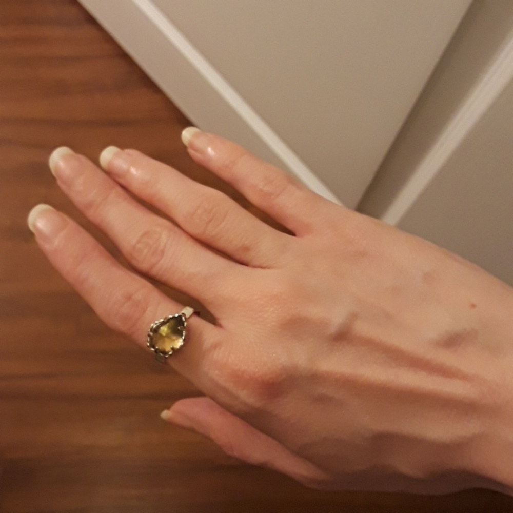 Kendra Scott "Judy" Ring in Gold and Smoky Quartz