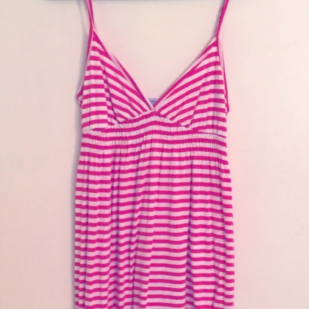 Old Navy pink striped maxi dress